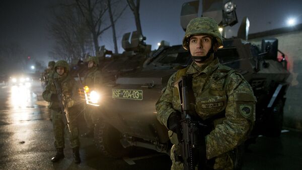 Pripadnici bezbednosnih snaga samoproglašene republike Kosovo - Sputnik Srbija
