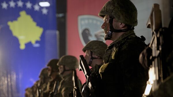 Pripadnici bezbednosnih snaga samoproglašene republike Kosovo - Sputnik Srbija