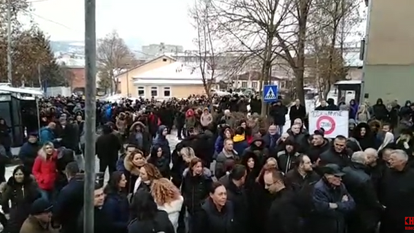 Protest Srba na Kosovu - Sputnik Srbija