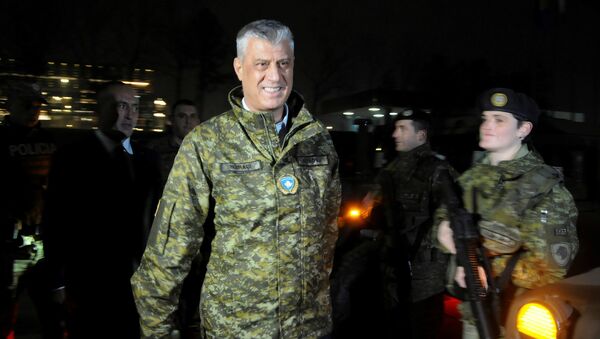 Hašim Tači u uniformi vojske tzv. Kosova - Sputnik Srbija