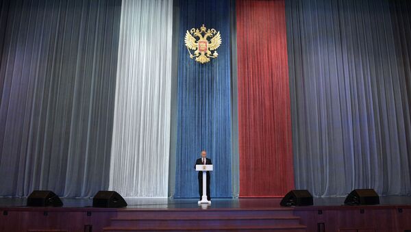 Председник Русије Владимир Путин на свечаном пријему поводом Дана радника безбедносних органа - Sputnik Србија
