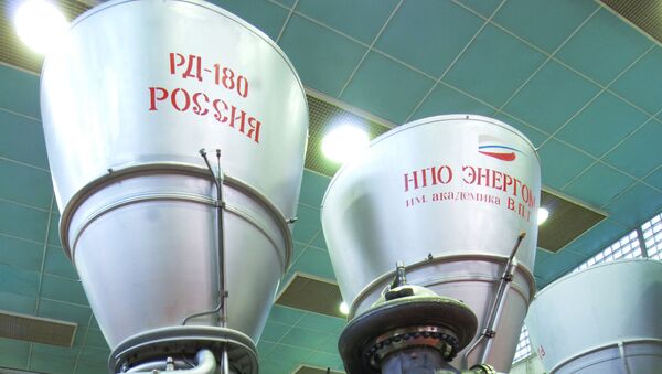 Ракетни мотор РД-180 за први степен америчких ракета Атлас 3 и Атлас 5 у компанији Енергомаш - Sputnik Србија