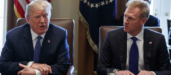 Donald Tramp i Patrik Šanahan - Sputnik Srbija