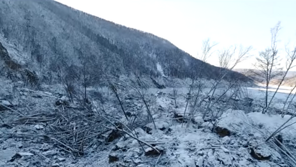 Место обрушавања брда у Хабаровску - Sputnik Србија