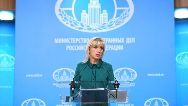 Portparol Ministarstva spoljnih poslova Rusije Marija Zaharova na redovnom brifingu - Sputnik Srbija