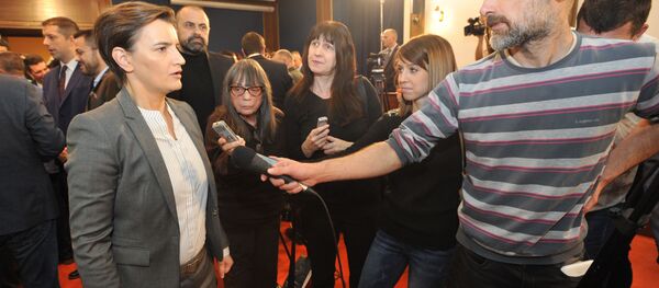 Ana Brnabić na prijemu za medije Ana Brnabić na prijemu za medije - Sputnik Srbija