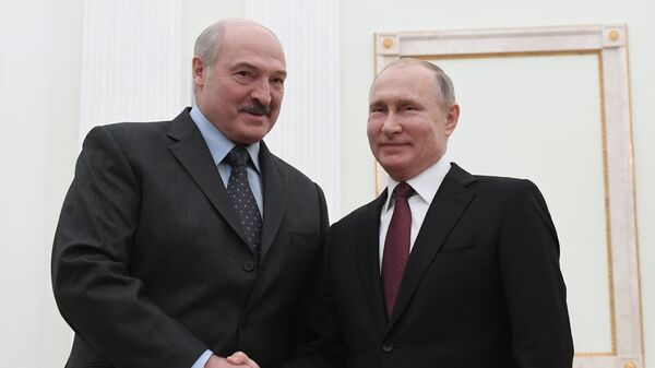 Predsednik Rusije Vladimir Putin i predsednik Belorusije Aleksandar Lukašenko - Sputnik Srbija