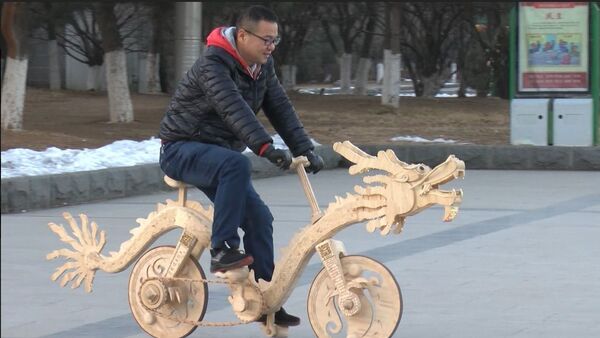 Кинез направио бицикл од штапића од сладоледа - Sputnik Србија