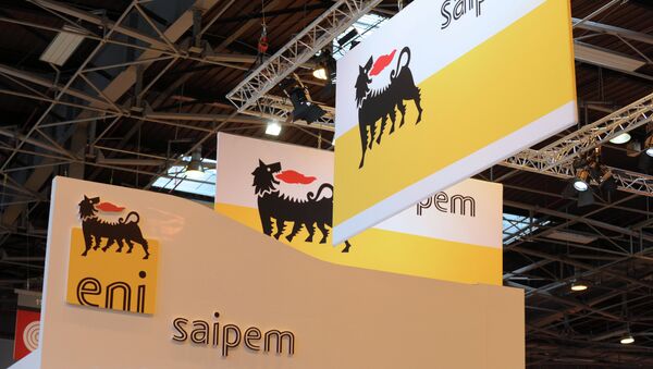 Logo of Italian energy giant Eni's oil service subsidiary Saipem - Sputnik Србија