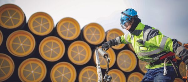 Допремање цеви за гасовод - Sputnik Србија