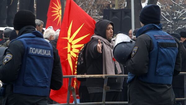 Протест опозиције у Скопљу - Sputnik Србија
