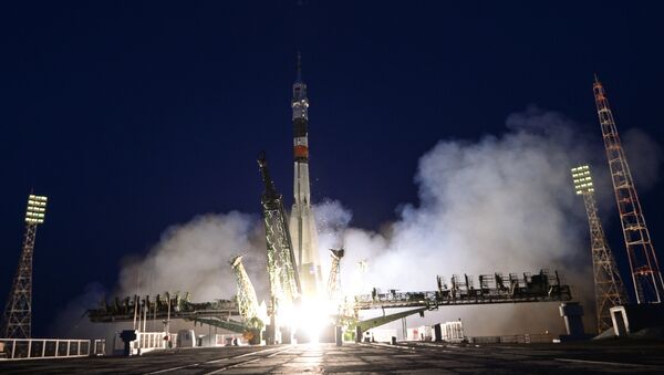Лансирање свемирског брода Сојуз МС 05 са посадом експедиције МКС-52/53 на Међународну свемирску станицу на космодрому Бајконур  - Sputnik Србија