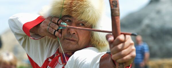 Учесник фестивала историјске реконструкције Пламен Аркаима у Чељабинској области - Sputnik Србија