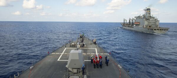 Ракетни разарач америчке морнарице Грејвели на Средоземном мору Ракетни разарач америчке морнарице Грејвели на Средоземном мору - Sputnik Србија