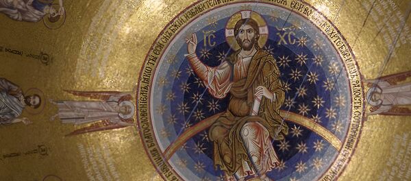 Muzaik na kupoli u Hramu Svetog Save - Sputnik Srbija