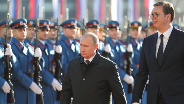 Vladimir Putin i Aleksandar Vučić u Beogradu - Sputnik Srbija
