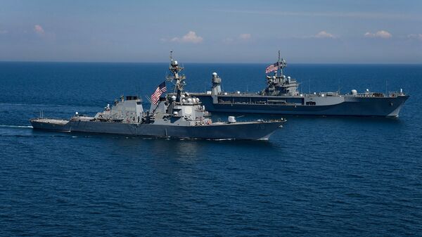 Američki brodovi Porter i Maunt Vitni na vojnim vežbama na Crnom moru - Sputnik Srbija