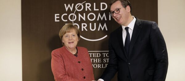 Angela Merkel i Aleksandar Vučić Angela Merkel i Aleksandar Vučić - Sputnik Srbija
