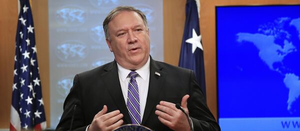 Američki državni sekretar Majk Pompeo govori na konferenciji za medije u Vašindgtonu - Sputnik Srbija