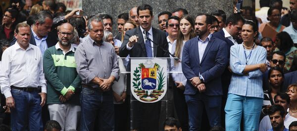 Председник скупштине Венецуеле Хуан Гваидо Председник скупштине Венецуеле Хуан Гваидо - Sputnik Србија