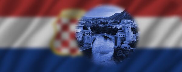 Поглед на Мостар кроз заставу тзв Херцег - Босне - Sputnik Србија