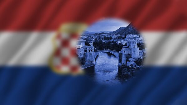 Поглед на Мостар кроз заставу тзв Херцег - Босне - Sputnik Србија