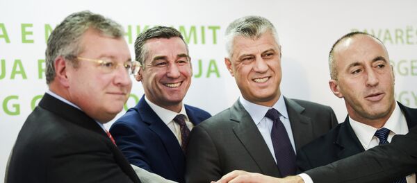 Јозеф Брант, Кадри Весељи, Хашим Тачи и Рамуш Харадинај. - Sputnik Србија