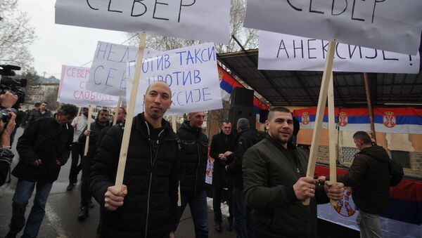 Protest Srba Protiv aneksije Severne Kosovske Mitrovice - Sputnik Srbija