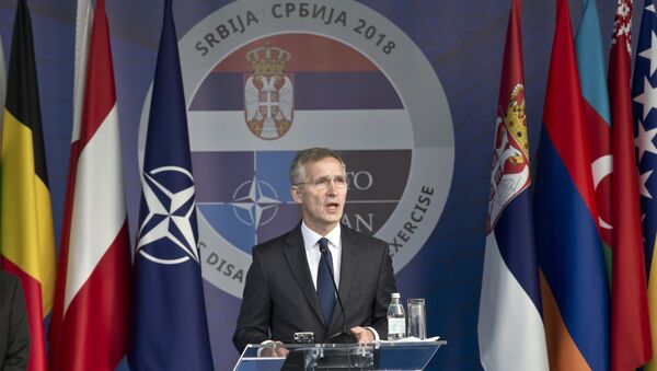 Generalni sekretar NATO-a Jens Stoltenberg prilikom posete Beogradu - Sputnik Srbija