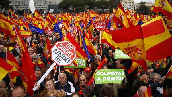 Protesti u Madridu — najveći izazov Sančezu - Sputnik Srbija