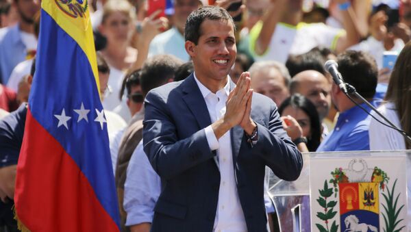 Председник Народне скупштине и самопроглашени привремени председник Венецуеле Хуан Гваидо - Sputnik Србија