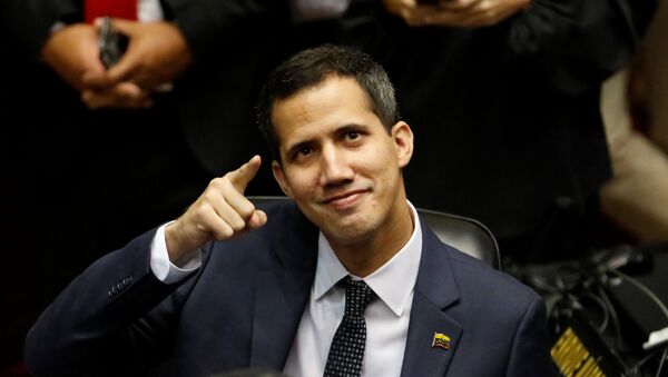 Председник Народне скупштине и самопроглашени привремени председник Венецуеле Хуан Гваидо - Sputnik Србија
