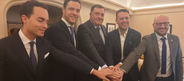 Milorad Dodik, Maksimilijan Kraus, Johan Gudens, Karijano Lageta i Dante Katano - Sputnik Srbija