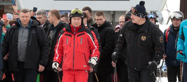 Vladimir Putin i Aleksandar Lukašenko na skijanju Vladimir Putin i Aleksandar Lukašenko na skijanju - Sputnik Srbija