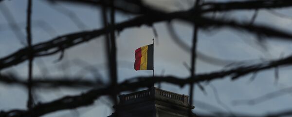Nacionalna zastava na zgradi Vlade Belgije. Nacionalna zastava na zgradi Vlade Belgije. - Sputnik Srbija