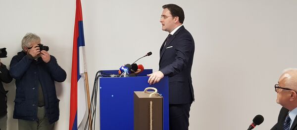 Никола Селаковић на отварању Српске куће у Подгорици Никола Селаковић на отварању Српске куће у Подгорици - Sputnik Србија