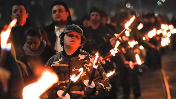 Marš bugarskih nacionalista u centru Sofije - Sputnik Srbija