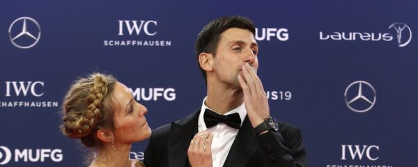 Jelena i Novak Đoković na dodeli nagrade Laureus u Monaku - Sputnik Srbija