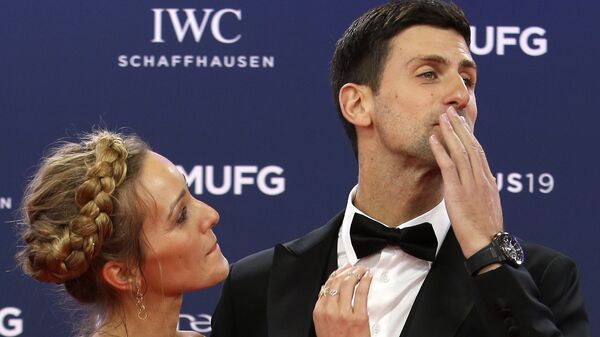 Jelena i Novak Đoković na dodeli nagrade Laureus u Monaku - Sputnik Srbija
