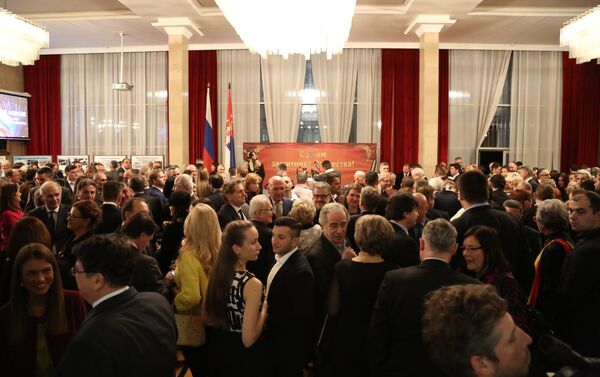 Svečana atmosfera na proslavi u ruskoj ambasadi - Sputnik Srbija