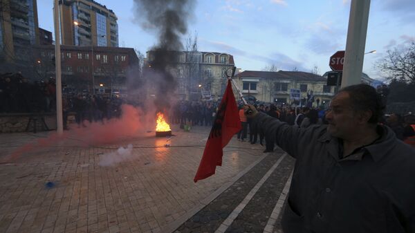 Protesti protiv vlade Albanije u Tirani 26. feb. 2019 - Sputnik Srbija