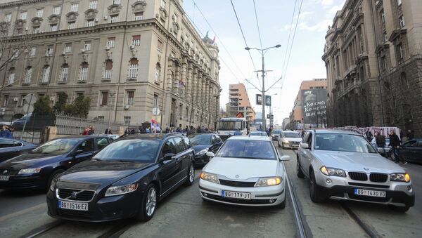 Protest taksista u Beogradu - Sputnik Srbija