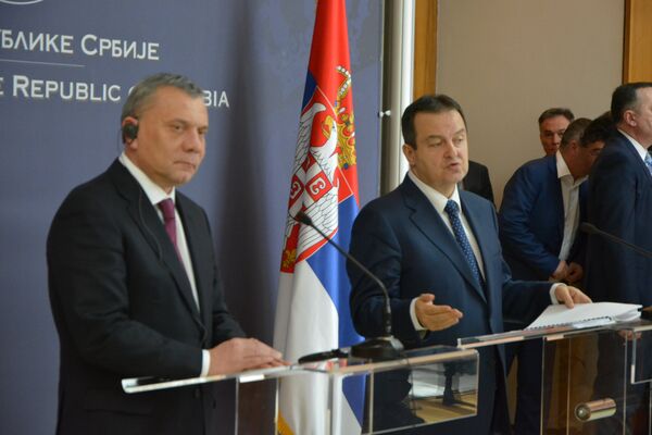 Јуриј Борисов и Ивица Дачић на конференцији за медије - Sputnik Србија