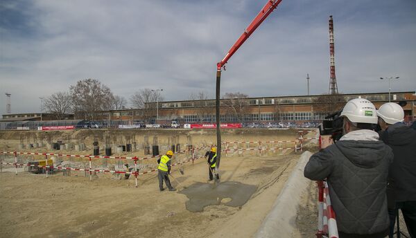 Изливање камена темељца ТЕ-ТО Панчево Изливање камена темељца ТЕ-ТО Панчево - Sputnik Србија