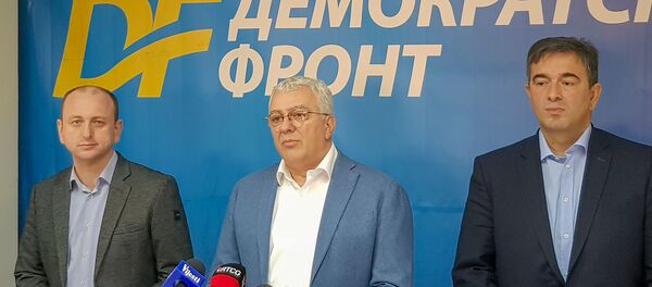 Лидери ДФ на конференцији за новинаре у  Подгорици - Sputnik Србија