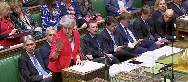 Britanska premijerka Tereza Mej govori u Parlamentu, 12 . mart 2019 - Sputnik Srbija