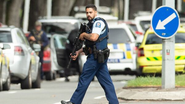 Наоружана полиција након пуцњаве у џамији Ал Нур, Нови Зеланд, 15. март - Sputnik Србија