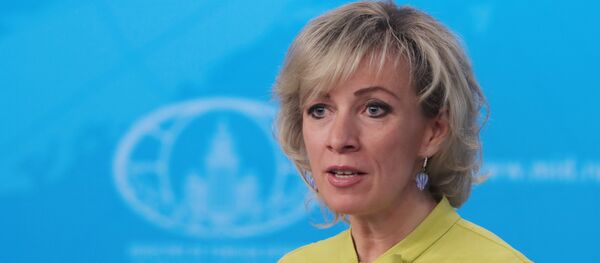 Портпарол Министарства спољних послова Русије Марија Захарова на редовном брифингу - Sputnik Србија