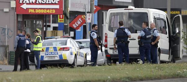 Policija je blokirala ulice nakon pucnjave u džamiji Al Nur, Novi Zeland, 15. mart - Sputnik Srbija