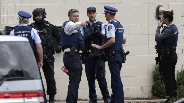 Policija je blokirala ulice nakon pucnjave u džamiji Al Nur, Novi Zeland, 15. mart - Sputnik Srbija